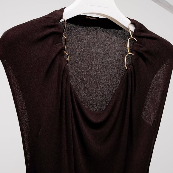 Escada Chainlink Cowl Top - Picture 3 of 10